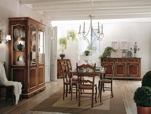 MOBILI-2G---TAVOLO-SHABBY-ALLUNGABILE-GAMBE-A-SPILLO-IN-LEGNO-AVORIO-L.160-P.90-H.78