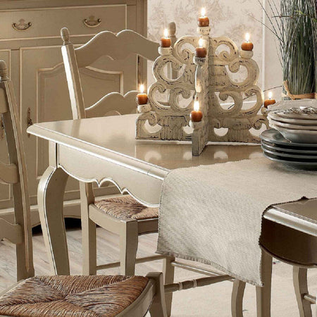 MOBILI-2G---TAVOLO-SHABBY-ALLUNGABILE-GAMBE-A-SPILLO-IN-LEGNO-AVORIO-L.160-P.90-H.78