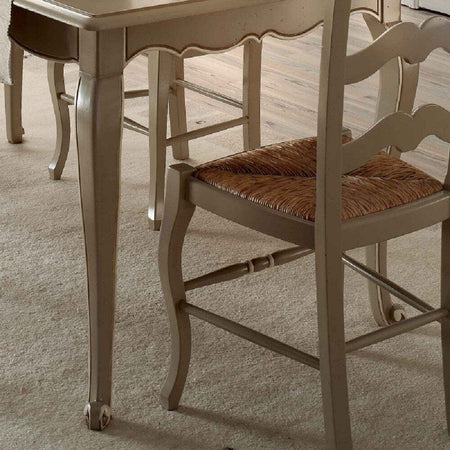 MOBILI-2G---TAVOLO-SHABBY-ALLUNGABILE-GAMBE-A-SPILLO-IN-LEGNO-AVORIO-L.160-P.90-H.78