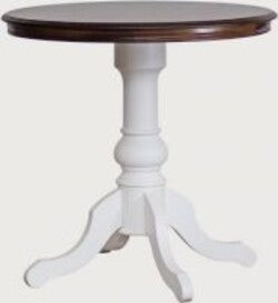 MOBILI-2G---Tavolo-tavolino-rotondo-legno-shabby-bianco-noce-80x80x78