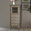 MOBILI-2G---Vetrina-1-anta-4-cassetti-in-Legno-shabby-bianco-decapè-90X45X120