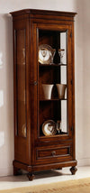 MOBILI-2G---VETRINA-1-PORTA-1-CASSETTO-IN-LEGNO-TINTA-NOCE-L.67-x-P.40-H.190