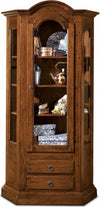 MOBILI-2G---VETRINA-1-PORTA-2-CASSETTI-IN-LEGNO-TINTA-NOCE-L.95-x-P.36-H.185
