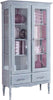 MOBILI-2G---VETRINA-2-PORTE-2-CASSETTI-IN-LEGNO-SHABBY-AZZURRO-L.102-P.42-H.191