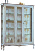 MOBILI-2G---Vetrina-2-porte-classica-legno-shabby-bianco-argento-164X51x215