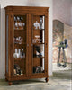 MOBILI-2G---VETRINA-2-PORTE-IN-LEGNO-TINTA-NOCE-L.111-x-P.42-H.192