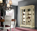 MOBILI-2G---VETRINA-2-PORTE-SHABBY-CHIC-AVORIO-IN-LEGNO-L.165-x-P.50-H.215