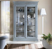 MOBILI-2G---VETRINA-2-PORTE-SHABBY-CHIC-AZZURRO-IN-LEGNO-L.145-x-P.50-H.215