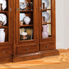 MOBILI-2G---VETRINA-3-PORTE-IN-LEGNO-ARTE-POVERA-TINTA-NOCE-179x49X200