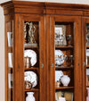 MOBILI-2G---VETRINA-3-PORTE-IN-LEGNO-ARTE-POVERA-TINTA-NOCE-179x49X200