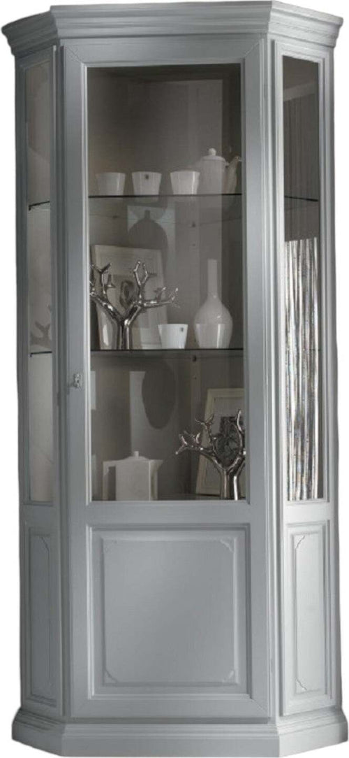 MOBILI-2G---VETRINA-ANGOLO-SHABBY-IN-LEGNO-MASSELLO-1-PORTA-LACCATO-BIANCO-L.75-P.75-H.215
