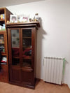 MOBILI-2G---VETRINA-ARTE-POVERA-2-PORTE-IN-LEGNO-TINTA-NOCE-90X41X186