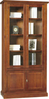 MOBILI-2G---VETRINA-ARTE-POVERA-2-PORTE-IN-LEGNO-TINTA-NOCE-90X41X186