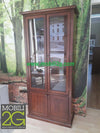 MOBILI-2G---VETRINA-ARTE-POVERA-2-PORTE-IN-LEGNO-TINTA-NOCE-90X41X186