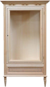 MOBILI-2G---VETRINA-CLASSICA-1-PORTA-1-CASSETTO-IN-LEGNO-GREZZO-L.75-P.43-H.135