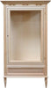 MOBILI-2G---VETRINA-CLASSICA-1-PORTA-1-CASSETTO-IN-LEGNO-GREZZO-L.75-P.43-H.135