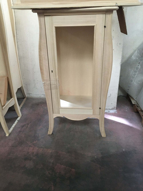 MOBILI-2G---VETRINA-CLASSICA-1-PORTA-IN-LEGNO-GREZZO-L.71-P.48-H.134