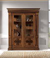 MOBILI-2G---VETRINA-CLASSICA-2-ANTE-GREZZA-IN-LEGNO-L.168-P.52-H.217