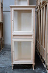 MOBILI-2G---VETRINA-CLASSICA-2-PORTE-1-CASSETTO-IN-LEGNO-GREZZO-L.70-P.40-H.175
