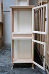 MOBILI-2G---VETRINA-CLASSICA-2-PORTE-1-CASSETTO-IN-LEGNO-GREZZO-L.70-P.40-H.175