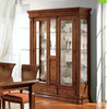 MOBILI-2G---Vetrina-classica-2-porte-3-cassetti-intarsio-legno-bassano-161X50x216