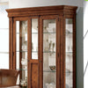MOBILI-2G---Vetrina-classica-2-porte-3-cassetti-intarsio-legno-bassano-161X50x216