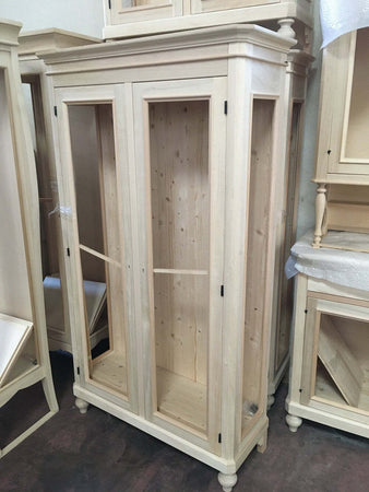 MOBILI-2G---VETRINA-CLASSICA-2-PORTE-IN-LEGNO-GREZZO-L.111-P.42-H.192