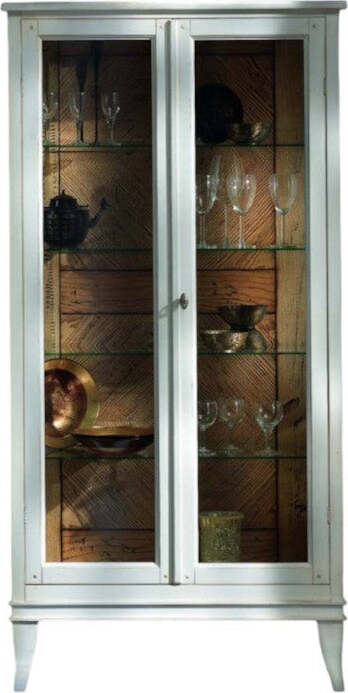 MOBILI-2G---Vetrina-classica-2-porte-legno-bianco-shabby-83X36X170