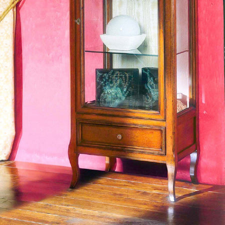 MOBILI-2G---VETRINA-CLASSICA-IN-LEGNO-1-PORTA-1-CASSETTO-FINITURA-BASSANO-L.60-P.40-H.175
