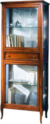 MOBILI-2G---VETRINA-CLASSICA-IN-LEGNO-2-PORTE-1-CASSETTO-FINITURA-BASSANO-L.70-P.40-H.175