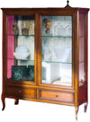 MOBILI-2G---VETRINA-CLASSICA-IN-LEGNO-2-PORTE-2-CASSETTI-FINITURA-BASSANO-L.108-P.40-H.130