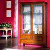 MOBILI-2G---VETRINA-CLASSICA-IN-LEGNO-2-PORTE-3-CASSETTI-FINITURA-BASSANO-L.108-P.40-H.190