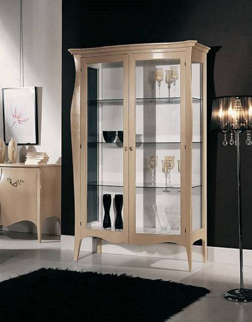 MOBILI-2G---VETRINA-CLASSICA-IN-LEGNO-2-PORTE-AVORIO-130X50X200