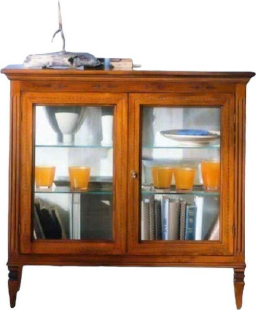 MOBILI-2G---VETRINA-CLASSICA-IN-LEGNO-2-PORTE-FINITURA-BASSANO-L.106-P.41-H.100