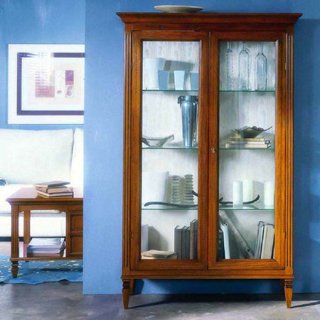 MOBILI-2G---VETRINA-CLASSICA-IN-LEGNO-2-PORTE-FINITURA-BASSANO-L.108-P.43-H.175