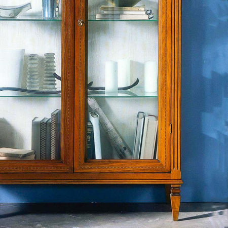 MOBILI-2G---VETRINA-CLASSICA-IN-LEGNO-2-PORTE-FINITURA-BASSANO-L.108-P.43-H.175