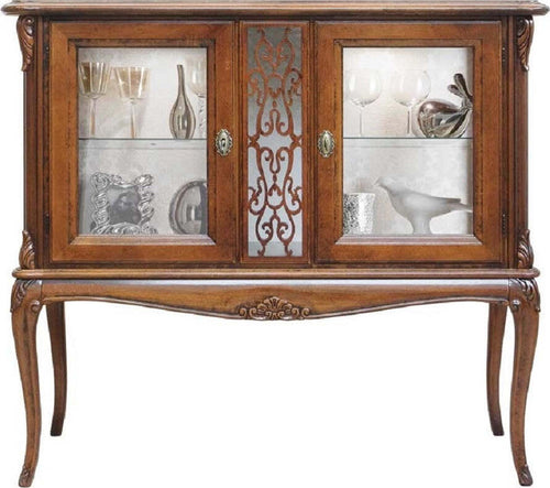 MOBILI-2G---VETRINA-CLASSICA-IN-LEGNO-2-PORTE-FINITURA-BASSANO-L.111-P.44-H.100