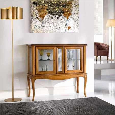 MOBILI-2G---VETRINA-CLASSICA-IN-LEGNO-2-PORTE-FINITURA-BASSANO-L.111-P.44-H.100