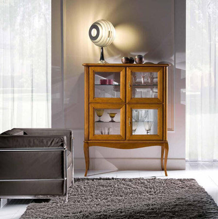 MOBILI-2G---VETRINA-CLASSICA-IN-LEGNO-4-PORTE-FINITURA-BASSANO-L.111-P.44-H.140
