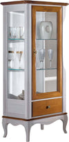 MOBILI-2G---VETRINA-CLASSICA-PROVENZALE-IN-LEGNO-1-PORTA-1-CASSETTO-L.61-P.41-H.140
