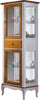 MOBILI-2G---VETRINA-CLASSICA-PROVENZALE-IN-LEGNO-2-PORTE-1-CASSETTO-L.61-P.41-H.180