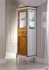 MOBILI-2G---VETRINA-CLASSICA-PROVENZALE-IN-LEGNO-2-PORTE-1-CASSETTO-L.61-P.41-H.190
