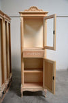 MOBILI-2G---VETRINA-CLASSICA-PROVENZALE-IN-LEGNO-2-PORTE-1-CASSETTO-L.61-P.41-H.190
