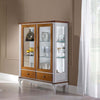 MOBILI-2G---VETRINA-CLASSICA-PROVENZALE-IN-LEGNO-2-PORTE-2-CASSETTI-L.111-P.44-H.140