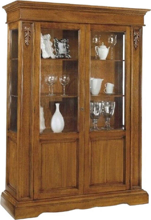 MOBILI-2G---VETRINA-IN-LEGNO-2-ANTE-IN-LEGNO-FINITURA-BASSANO-L.155-P.48-H.210