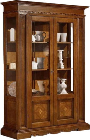 MOBILI-2G---VETRINA-IN-LEGNO-2-PORTE-ARTE-POVERA-BASSANO-L.146-P.49-X-H.213