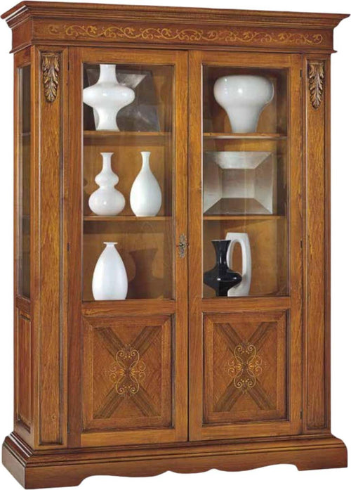 MOBILI-2G---VETRINA-IN-LEGNO-ARTE-POVERA-2-ANTE-BASSANO-L-155-cm-x-P-48-cm-x-H-210cm