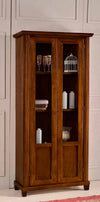 MOBILI-2G---VETRINA-IN-LEGNO-CLASSICA-2-PORTE-TINTA-NOCE-L.87-P.40-H.189