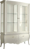MOBILI-2G---VETRINA-IN-LEGNO-CLASSICA-SHABBY-2-PORTE-BIANCA-L.150-P.50-H.216