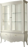 MOBILI-2G---VETRINA-IN-LEGNO-CLASSICA-SHABBY-2-PORTE-BIANCA-L.150-P.50-H.216